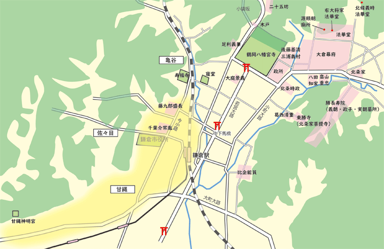 幕府周辺地図